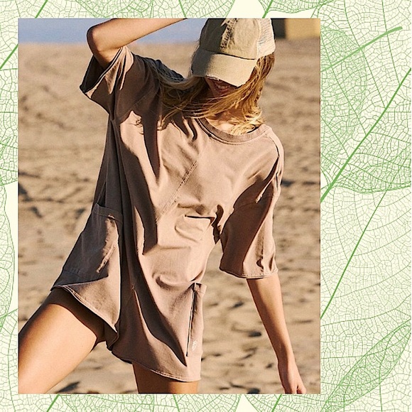 Free People, X-LARGE & Med. Hot Shot, SS, Shorts, Romper, MOCHA LATTE, NWT! - Picture 7 of 11